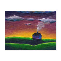 Titled: New Year - Lovely little house ART postcards by flyinggirl Titled: New Year - Lovely little house ART postcards