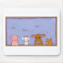 Titled: Power of No - negative pig goat cow cat mousepad