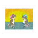 Titled: Rats in Hats - Fun silly happy rodent ART print