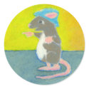 Titled: Rats in Hats - Fun silly happy rodent ART sticker