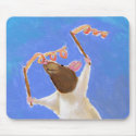 Titled: Rhythmic Gymnastics - fun happy rat art mousepad