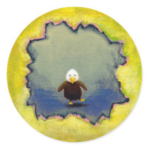Titled:  Self Portrait  -  Baby bald eagle stickers