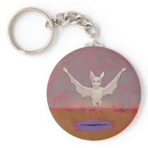 Titled:  Shaman - Unique albino bat keychains