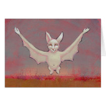 Titled:  Shaman - Unique albino bat - Your words! cards