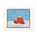 Titled: Snow - forgotten cold snowy heart ART postcard
