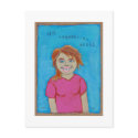 Titled: Some Girls Still Eat Meat - carnivore art postcard