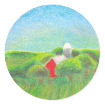 Titled:  The Farm - crayola crayon drawing ART stickers