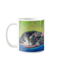 Titled:  The Guardian - Beautiful smart pet rat mugs