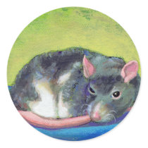 Titled:  The Guardian - Beautiful smart pet rat stickers