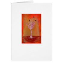 Titled:  Tiny Art #534 (Bare Tree with Crows) Card