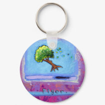 Titled: Tiny Art #597 - Tree. Flyer. ART keychains by flyinggirl Titled: Tiny Art #597 - Tree. Flyer. ART keychains