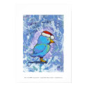 Titled: Tiny Art #598 - Angry Santa Bird ART print