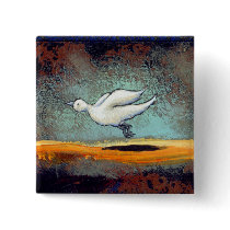 Titled:  Two Birds - unique emotional bird art buttons