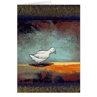 Titled: Two Birds - unique emotional bird art card