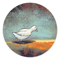 Titled:  Two Birds - unique emotional bird art stickers