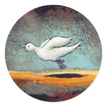 Titled:  Two Birds - unique emotional bird art stickers