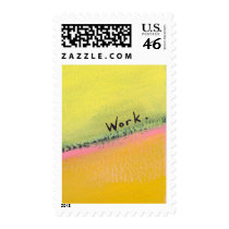 Titled:  Uphill - working for a better view postage