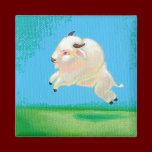 Titled:  When You Know - Happy white buffalo art magnets