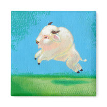 Titled:  When You Know - Happy white buffalo art magnets