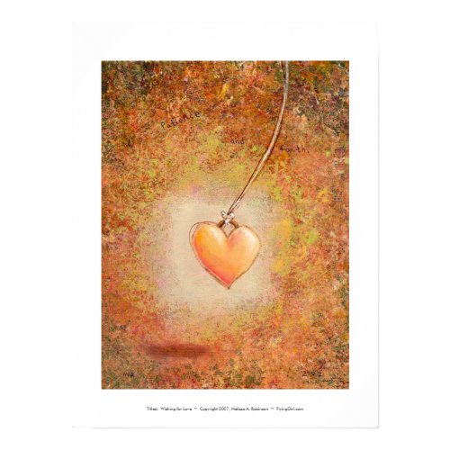 Titled: Wishing for Love - Beautiful soft heart print