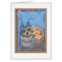 Titled: Wolf Woman - fun totem art CUSTOMIZE IT card