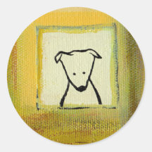 Titled:  Woof  ~  Sweet little dog Stickers