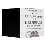 Titlepage 'Les Caracteres de Theophraste binders