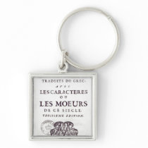 Titlepage 'Les Caracteres de Theophraste Key Chain