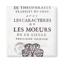 Titlepage 'Les Caracteres de Theophraste Fridge Magnet