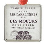Titlepage 'Les Caracteres de Theophraste Christmas Tree Ornaments
