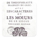 Titlepage 'Les Caracteres de Theophraste Stickers