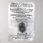 Titlepage 'Theatrum Chemicum Britannicum' posters