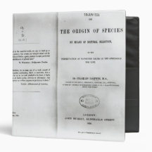 Titlepage to 'On the Origin of Species' 3 Ring Binders