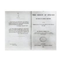 Titlepage to 'On the Origin of Species' Post Cards