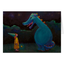 Titulado:  Alicia - mago del dragón y de la niña Tarjetas