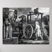 Titus Oates on the third day of his punishment Print