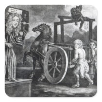 Titus Oates on the third day of his punishment Square Sticker