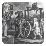 Titus Oates on the third day of his punishment Square Sticker
