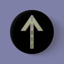 Tiwaz Rune gold buttons