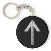 Tiwaz Rune grey Key Chains