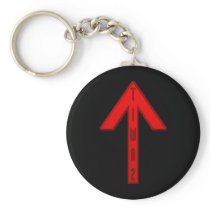 Tiwaz Rune red Key Chain