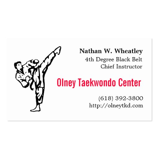 TKD card Business Card Template (front side)