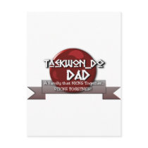 TKD DAD Tae Kwon Do postcards
