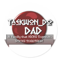 TKD DAD Tae Kwon Do stickers
