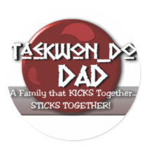 TKD DAD Tae Kwon Do stickers