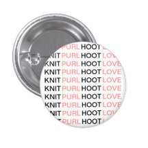 TKDD tiny knit purl hoot love button