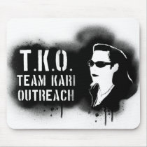 TKO - Black Stencil mousepads by teamkarioutreach TKO - Black Stencil mousepads