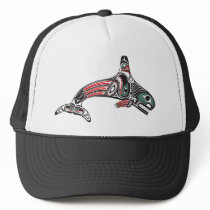 Tlingit Killer Whale & Eagle Mesh Hat
