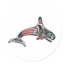 Tlingit Killer Whale & Eagle stickers by selenemoon1022 Tlingit Killer Whale & Eagle stickers