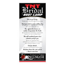 TNT Bridal Boot Camp Rack Card rack cards